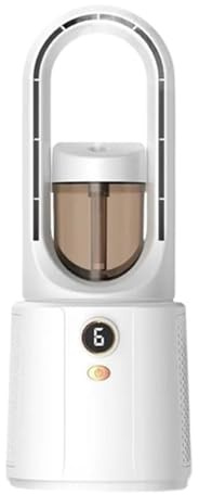 Ventilador Torre Sin Aspas Con Luz Nocturna y Aire Acondicionado Silencioso - Enfriador Con Pulverizador, Humidificador, USB, Escritorio