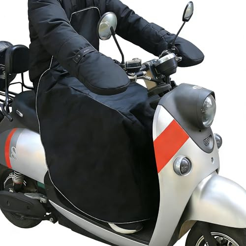 Cokomono Beinschutz Roller, Nässeschutz für Motorroller Scooter, universal Wetterschutz Regenschutz Winter für Rollerfahrer, schwarz