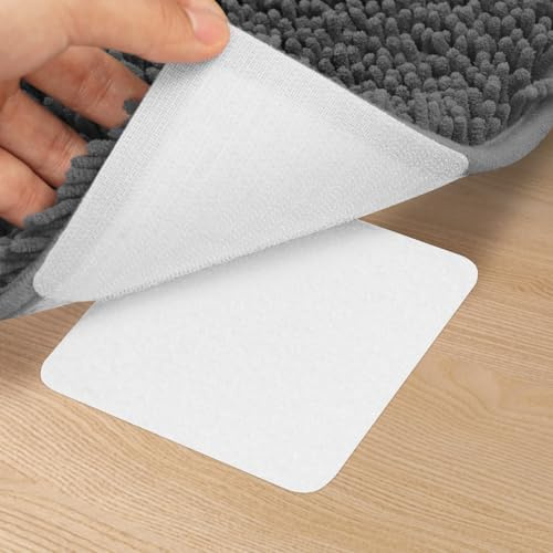 Newthinking Teppich Antirutsch Pads, 8 Stück, 10x10 cm, wiederverwendbar | Teppich Stopper rutschfest für Läufer, Teppichboden. Rückstandsfrei, zuschneidbar. Für sicheren Halt auf glatten Böden