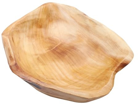 TOYANDONA Piatto Porta Frutta in Legno Bordo Liscio e Lavorazione Meticolosa, Forma Casuale per Banchetti come Contenitore Creativo per Dolci e Snack