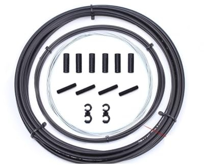 FTGNHF Funda for cable de freno bicicleta, pasacables for, cambio, guía, conducto for carcasa, cubierta protectora, manguera, juego MTB cable de freno(Shift Set Black)