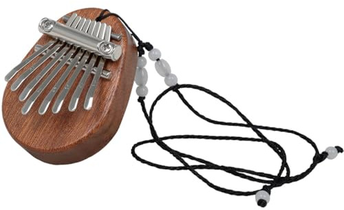 MAGICLULU Professionelles Daumenklavier Kalimba Mini Finger Piano Anhänger Halskette mit Lanyard Leichtes Tragbares Holzklavier für Anfänger und Fortgeschrittene für Unterwegs und Geschenk