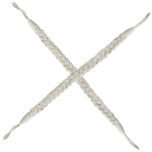 Cabilock Alzapaños para Cortinas de Cuerda Trenzada 2 Unidades Beige para Sala y Ventanas Fácil de Usar y Sujetar Diseño Rústico