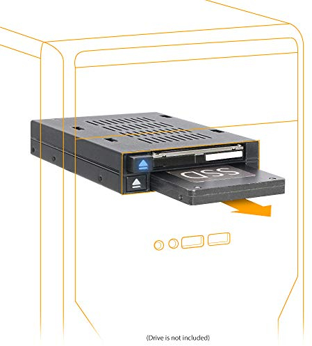 Icy Dock Rack au Design extraire Direct Hot Swap, Station d'accueil Interne, Docking pour 2 SSD ou HDD 2.5 SATA/SAS sans Plateau de Disque Dur dans Un Baie de 3.5 flexiDOCK MB522SP-B