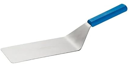 Dexter Russell P94859H Basics (31654H) Steak Turner, 8 x 4, Stainless Steel, Offset Blade with Heat Resistant Polypropylene Blue Handle, NSF Certified​​‌‌‌​‍​​‌‌‌​‍​‌​​‌​‍​​‌‌‌‌​‍​​‌‌​‌‍​​‌‌​​