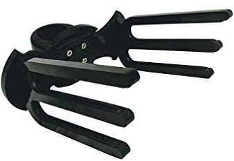 Krypt Towers Wakeboard-Rack, schwarzes Aluminium, Wakeboarding-Tower-Halter, verstellbare Winkelbasis auf Ebene mit Boot, Klemme passend für Rohrgrößen: 4,5 cm, 4,2 cm, 5,1 cm, 5,1 cm, 6,4 cm, 6,4 cm,