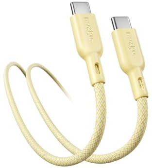INNOSTYLE USB C-kabel 2m 60W, USB C till USB C snabbladdning, kabel för iOS CarPlay Android Auto, USB typ C kompatibel med iPhone 15/16, Samsung S24, Macbook Air/Pro