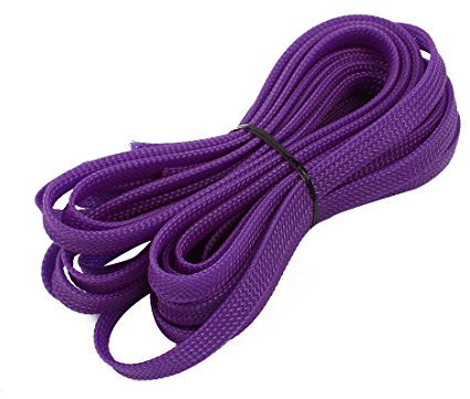 Aexit Guaina avvolgente con guaina PET intrecciata a doppio filo 8mm Viola 16Ft (acded191ce1ca57124dcaeffa4ec0404)