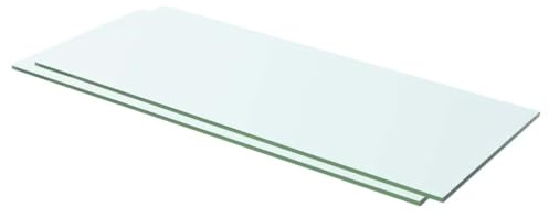 vidaXL Regalböden 2 STK. Glas Transparent 60x20 cm