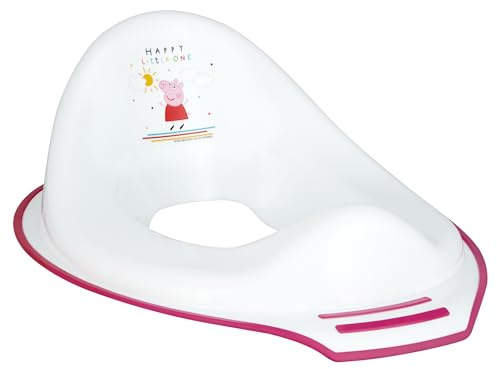 Peppa Pig Pink Toilet Training Seat – Non‑Slip Toddler Toilet Trainer, Lightweight & Portable, Easy‑Clean Hygienic Plastic, Fits Standard Toilets, Anti‑Stick Oval Potty Training Seat