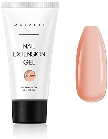 Makartt Poly Nail Extension Gel - Extension Builder Acrylic Poly Nägel Aufbaugel Extender Gel für Gelnägel für Nagelverlängerung, Nagelstärkung, Nail Art Dekoration, 50ML(Nackt)