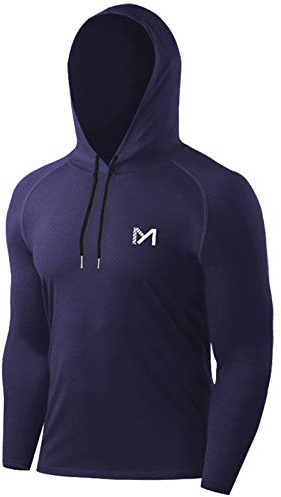 MEETYOO Maglietta da Uomo, a Maniche Lunghe, per Corsa, Fitness, Ginnastica