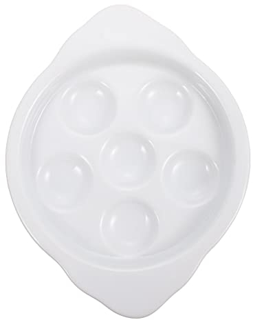 Cabilock Schneckenpfanne Schnecken Teller mit 6 Löcher Schneckenschale Schneckenplatte Schneckenteller Servierteller Schnecken Pfanne Teller Speisenteller