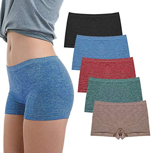 Boxershorts för kvinnor, sömlösa pojkshorts, trosor för underklänningar, damunderkläder, shorts, 5-pack, B002, 3XL stor