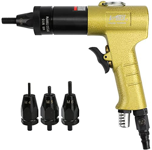 Blindniet-Pistole Pneumatisches Nietpistole Nietwerkzeug Nietmutternpistole Nietwerkzeug Automatische Nietpistole Druckluft Werkzeug Luftnietmutternpistole Mit Zugmutter,802+M4 M5 M6