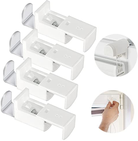 Plissee Ohne Bohren 4 Stück, Plissee Ersatzteile Klemmträger Halterung Klemmfix Befestigung Zubehör Montage Ohne Bohren Geeignet Plissee zum Anklemmen von Verspannten Plissees am Fensterrahmen