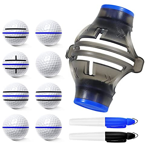 Saiki Golfballmarkierer, Golfball Strichzeichnung Markierung Werkzeug Kit, 360 Drehbarer Golf Ball Liner Marker, Golfball Alignment Tool Liner Kugelmarkierung
