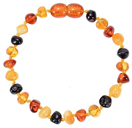 Whoiy Armband Perlen Damen, Beads Armband Herren Bernstein Orange Unregelmäßiges Perlenarmband Geburtstagsgeschenk Perlenarmband 15cm