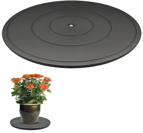 WORDFUN 360 Rotierende Plattenteller, Rund Drehplatte, Töpferscheibe Drehteller, Rotating Display Stand, Drehbar Plattform Mit Stahlkugellagern, Für PC Monitor TV Küchengeräte