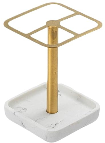 Porta di spazzolino da denti oro a 3 slot shot spazzolino da denti in acciaio inossidabile spazzolino con base di marmorizzatura a portata di dentifrush di dentifrumo per l'organizzatore del bagno