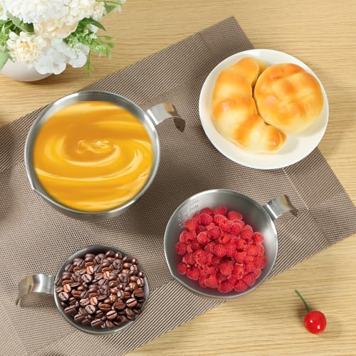 Foppla Bol mélangeur en acier inoxydable - 3 tailles - Bol gigogne empilable avec passoire en maille - Bol de rangement gigogne de capacité avec poignée pour mélanger les aliments et les