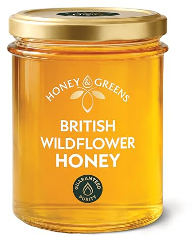 British Wildflower Honey – Raw, Pure & Natural | Unpasteurised Organic-Quality Honey (240g) – Certified Authentic, 0% Added Sugar