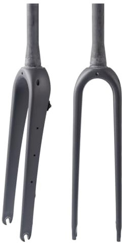 KANGXYSQ Gravel 700C Carbon Starrgabel Rennrad Gabeln QR 9 X 100 Mm 1-1/8 28,6 Mm Gerades/Konisches Rohr Hartgabel Vorderradgabel Für 55C-Reifen Scheibenbremse(Matte Black,Tapered Tube)