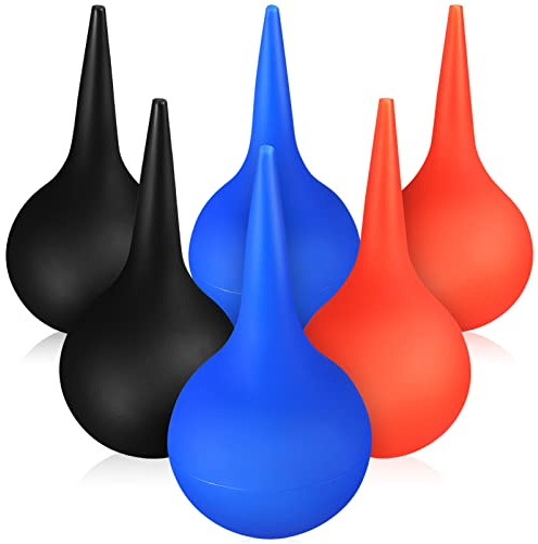 ELAYARD Lot De 6 Boules Auriculaires à Presser 60ml En Caoutchouc Antidérapant, Outil De Lavage Des Oreilles Pour Adultes Et Garçon Et Filles, Nettoyage Du Cérumen, Utilisation Sécurisée Au Quotidien