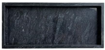 HuadaXtai Plateau de Rangement Rectangulaire en Marbre pour La Décoration de La Maison et de La Cuisine, Noir