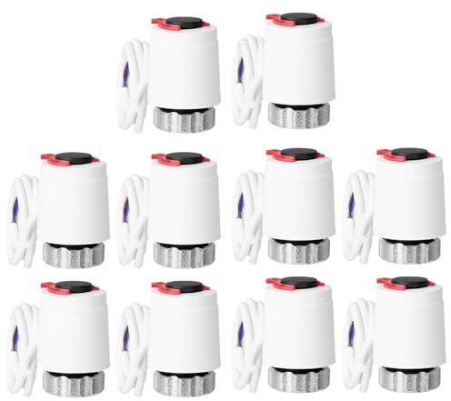 Attuatore per riscaldamento a pavimento, 230 V, M30 x 1,5, attuatore per riscaldamento a pavimento, IP54-NC, senza corrente chiusa, valvola per riscaldamento a pavimento (10)