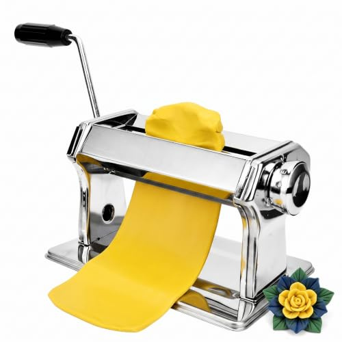 Zerodis Polymer Clay Press Machine, Stainless Steel Dough Roller for Pottery Projects and Crafting, Manual, Adjustable Thickness, Ideal for Artists and Sculptors