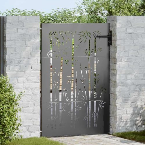 Générique Porte de Jardin Noir 85 x 125 cm Acier Peint par Poudre,Quincaillerie,Clôtures & barrières,Portillons,Noir,13.8 KG,42015870