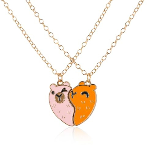 Mikovivi 2pcs Best Friend Necklace, Split Heart Dolphin Bestie Friendship Jewelry Gifts for Women for Birthday Christmas Anniversary