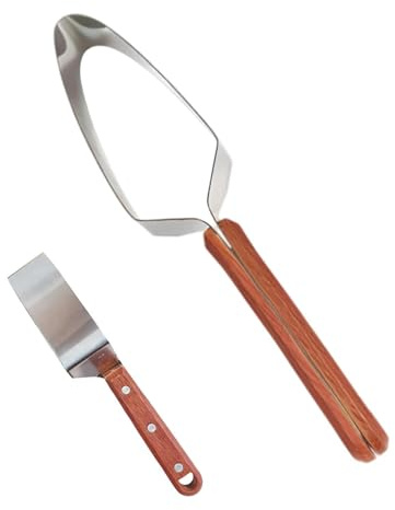 Cortador de sandía – Herramienta de corte de piña, cortador de frutas con mango de madera, para cocineros aficionados, cocineros, restaurantes, barbacoas, camping, caravanas, picnic, fiestas de