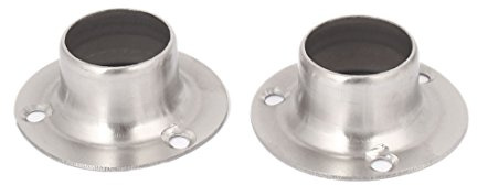 sourcing map 2stk 22mm Dmr Rohr Flansch Sockel Schiene Stab Halterung für Kleiderschrank DE de