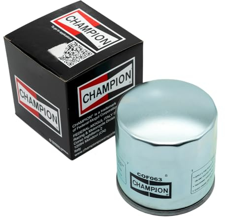 Ölfilter CHAMPION COF063 | Metall, glänzend, OEM HF163, ISON163 kompatibel mit BMW K 100 RS / RT / LT 1983-1995 BMW R 850 R 1995-2009