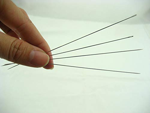 Agujas de costura para bisutería, 10 unidades, 12 cm, 0,6 mm, extra largas
