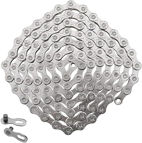 Amasawa Fahrradkette 10 Fach, 116 Glieder, Mtb Kette, Mountain Bike Chain, Kette mit variabler Geschwindigkeit, aus Robustem Edelstahl, für Rennrad Mountainbike