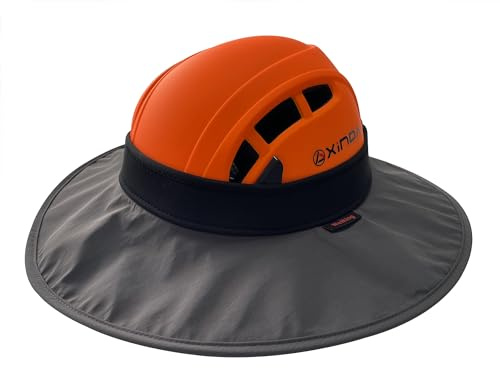 Climbing Helmet Sun Hat, Safety Helmets Sun Protection Accessories Suit for the Rescue Team, High-Altitude Worker, a Construction Worker (Grey Black)