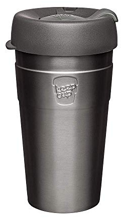 KeepCup Thermal - Vacuum Insulated Stainless Steel, Reusable Coffee Cup with Splashproof Sipper Lid - 16oz/454ml - Nitro