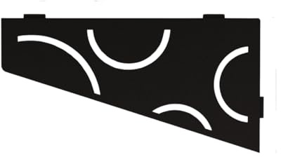Tablette d'angle mural SHELF-S3 CURVE Noir graphite mat