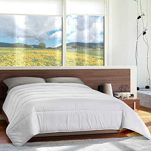 NuvolaNera Piumino piumone bianco in microfibra da 100 gr/mq prodotto in Italia - Matrimoniale 250x200 cm