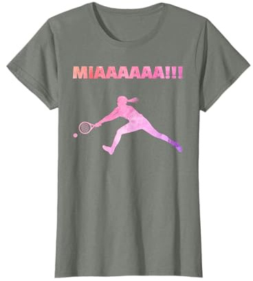 Padel Divertente Silhouette Ragazza Mia! Maglietta