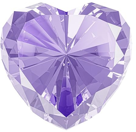 Presse-Papier en Cristal Violet avec boîte Cadeau, 80 mm en Forme de cœur en Cristal véritable Diamant en Verre, Gros Diamants, Cadeau d'anniversaire, d'anniversaire de Mariage, de Saint-Valentin