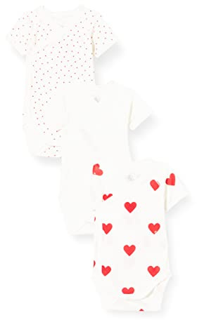 Petit Bateau unisex baby kortärmad body för nyfödda (förpackning med 3), Variant 1, Verfrüht