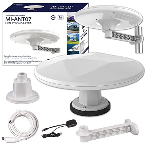 Antenne de Voiture TV DVB-T2 omnidirectionnelle MI-ANT07 Blanche