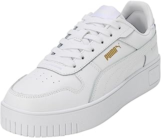 PUMA Damen Carina Street Sneaker, White White Gold, 39 EU