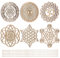 CHGCRAFT 6 Set 6 Stile 3.9 Pollici Geometria Sacra Wall Art Set Meditazione Chakra Scultura da Parete in Legno Fiore della Vita Mandala Legno Cristallo Griglia Board per Yoga Meditazione Room