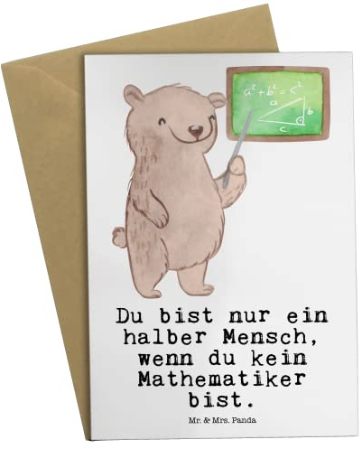Mr. & Mrs. Panda jubiläumskarte Mathematiker Herz - Geschenk, Spruch, weihnachtskarten, Bachelor, dankeskarten, Witzig, osterkarte, Grußkarte, Lustig, hochzeitskarten, einladungskarten