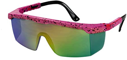 WILBERS & WILBERS 20138 - 80er Jahre Brille mit Spiegelglas, Skibrille, Partybrille für Karneval